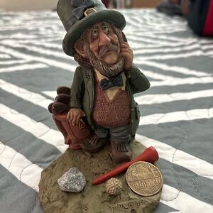 Whimsical Leprechaun Figurine with Green Hat